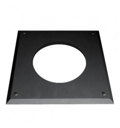 Convesa Twin Wall Flue 150mm Firestop Cover Plate Black