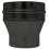 Convesa Single Wall To Twin Wall 125mm Adaptor Black