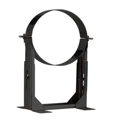 Convesa Twin Wall 125mm Wall Support Bracket 80-130mm Black