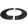 Convesa Twin Wall Flue 125mm Round Finishing Plate 45° Black