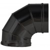 Convesa Twin Wall Flue 125mm Elbow 90° Black