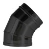 Convesa Twin Wall Flue 125mm Elbow 45° Black