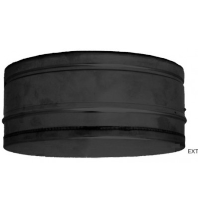 Convesa Twin Wall Flue 125mm Tee Cap Black