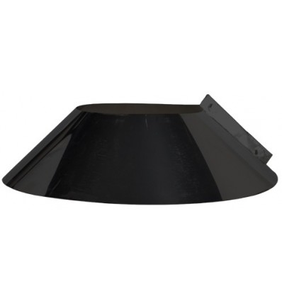 Convesa Twin Wall Flue 125mm Storm Collar Black