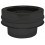 Convesa Twin Wall 150mm Flat Start Off Adaptor Black