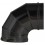 Convesa Twin Wall Flue 150mm Elbow 90° Black