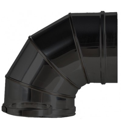 Convesa Twin Wall Flue 150mm Elbow 90° Black