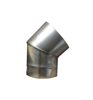 Stainless Steel Flue Pipe Solid Fuel 316 Grade 5" X 45°