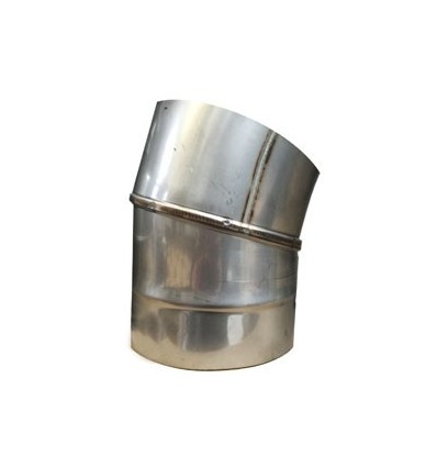 Stainless Steel Flue Pipe Solid Fuel 316 Grade 5" X 15°