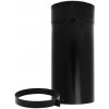 Black Matt Solid Flue Stove Pipe 125mm 200-330mm Adjustable