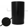 Black Matt Solid Flue Stove Pipe 150mm X 250mm With Damper