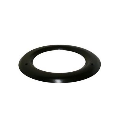 Black Matt Solid Flue Stove Pipe 150mm Rosette Collar