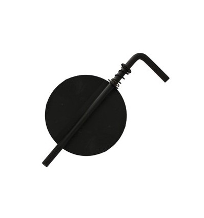 Black Matt Solid Flue Stove Pipe 125mm Damper