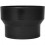 Black Matt Solid Flue Stove Pipe 125mm-150mm Incresser
