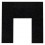 Black Granite Fireplace back Panel 37" X 37"  20" Opening