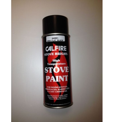 Calfire Stove Paint Aerosol 400ml Flat Black