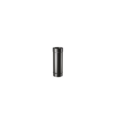 Black Matt Solid Flue Stove Pipe 125mm X 500mm