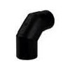 Black Matt Solid Flue Stove Pipe Bend 125mm X 90°