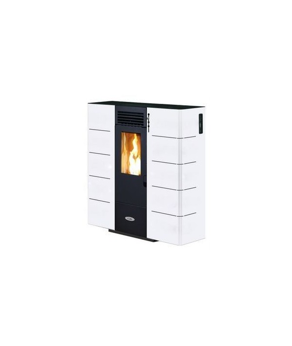 Kalor Quadra 6kw Slimline Wood Pellet Stove White - Hurst Heating u0026  Plumbing Supplies