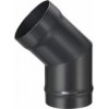 Black Matt Solid Flue Stove Pipe Bend 125mm X 45°