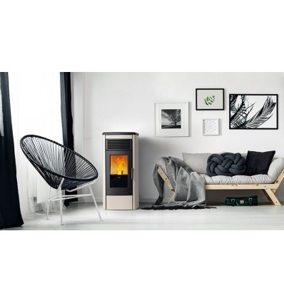 KLOVER AURA 80 AIR PELLET STOVE AVORIO