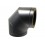 Black Twin Wall Flue Pipe 125mm 90° Bend