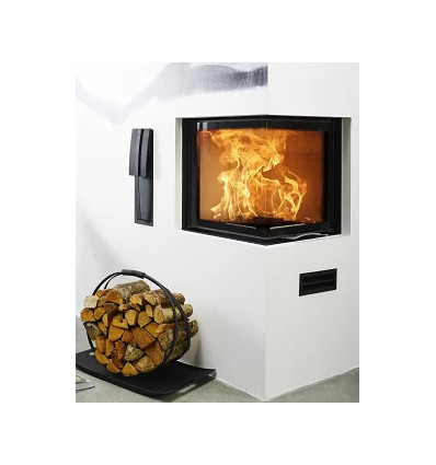 Morso S140-42 Two-Sided Corner Inset Wood Burning Firebox 7kW – Guillotine Door (Ex-Display)