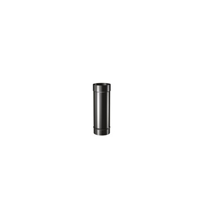 Black Matt Solid Flue Stove Pipe 150mm X 1000mm