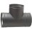 Black Matt Solid Flue Stove Pipe Tee & Access Plug 150mm X 90°