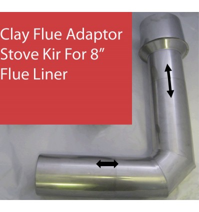 Clay Liner Adaptor Stove Kit 90' 8"x5"