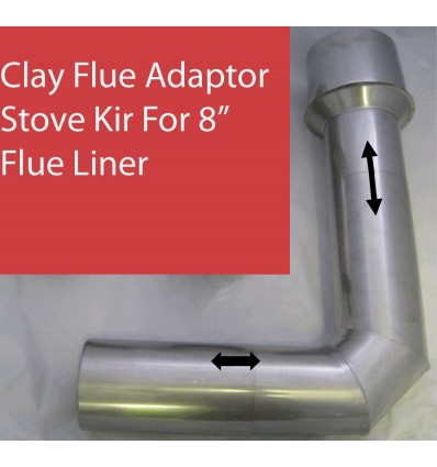 Clay Liner Adaptor Stove Kit 90' 8"x5"