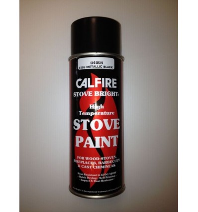 Calfire Stove Paint Aerosol 400ml Metalic Black